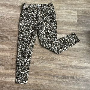 Free People Belle Leopard High Waist Skinny Pants